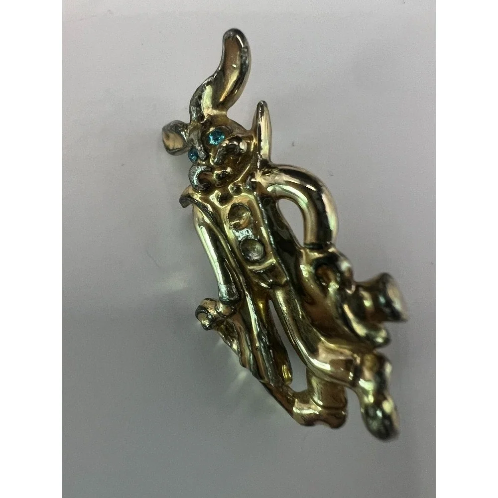 Vintage Anthropomorphic Rabbit Brooch Bunny Pin Figural Storybook‎ Jewelry Novel